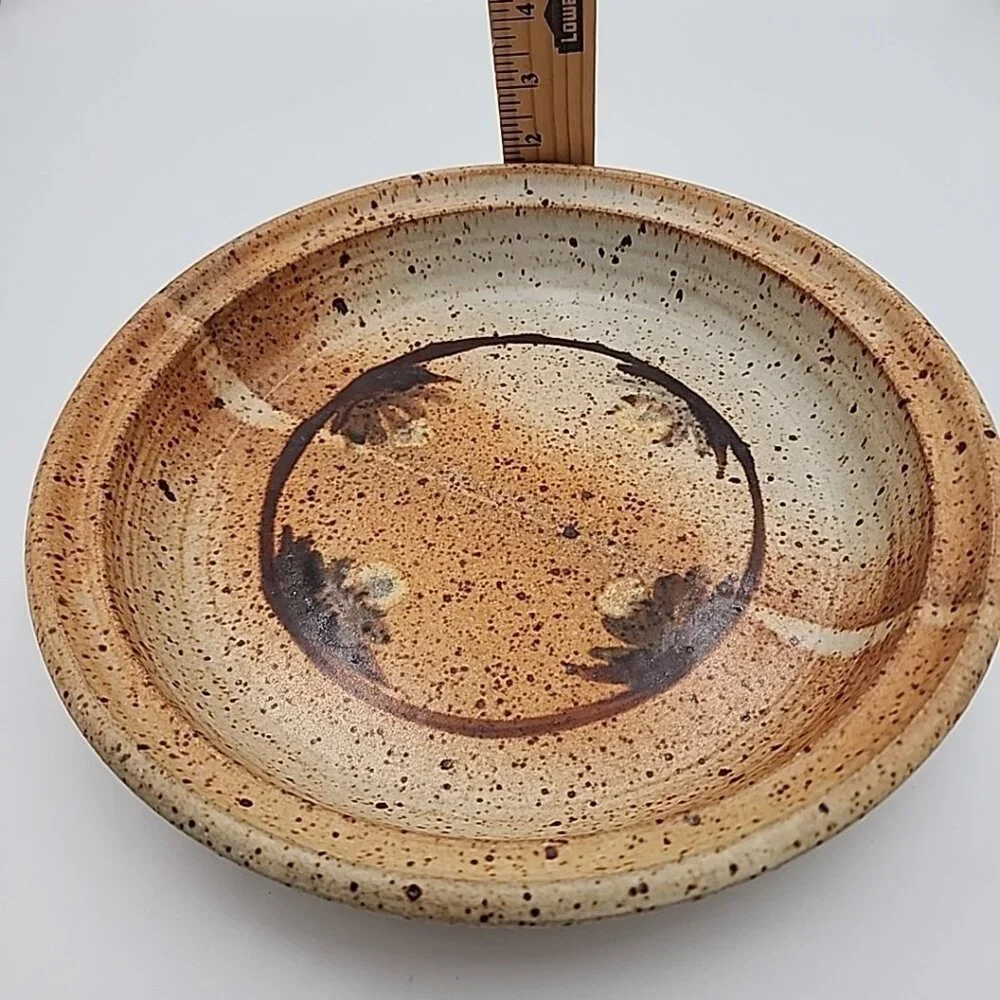 handmade studio art pottery Pie Baking Round Dish 11